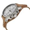 Image 2 : NEW FOSSIL TRIPLE CHRONO 38MM WHITE DIAL MSRP $245 LIGHT TAN BROWN LEATHER BAND WATCH. JEWELLERY
