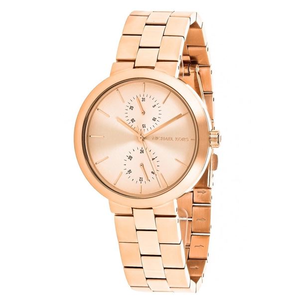NEW MICHAEL KORS 39MM 2-CHRONO ROSE GOLD MSRP $300 WATCH. JEWELLERY.