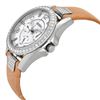 Image 3 : NEW FOSSIL TRIPLE CHRONO WATCH TAN LEATHER DIAL CRYSTAL BEZEL. JEWELLERY