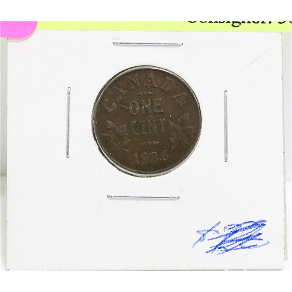 KEY DATE 1926 CANADIAN GEORGE V 1 CENT COIN