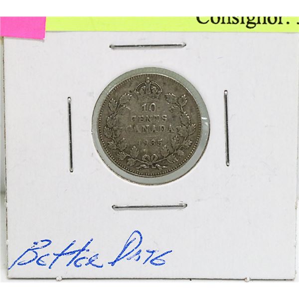BETTER DATE 1935 CANADIAN GEORGE V SILVER 10 CENT