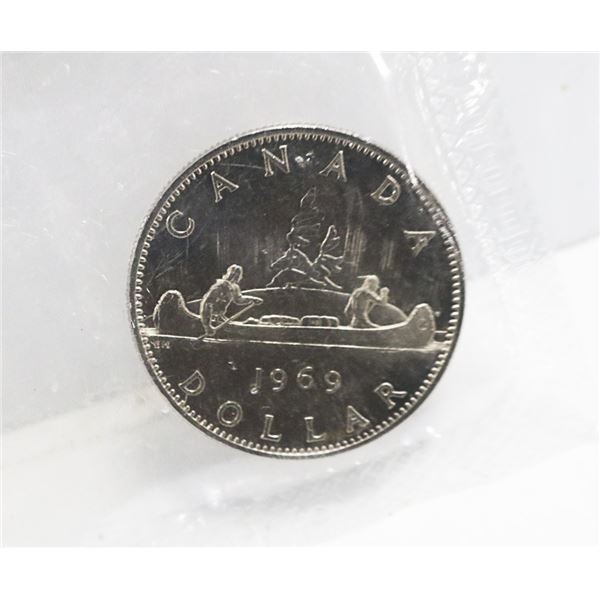 1969 CANADA $1 DOLLAR BU COIN MINT SEALED