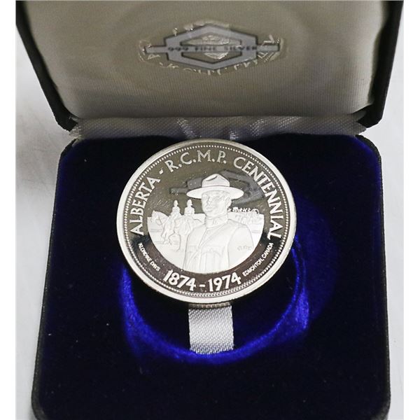 SCARCE 1974 .999 SILVER PROOF KLONDIKE DOLLAR RCMP