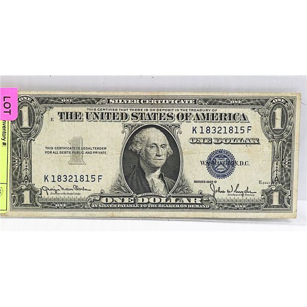 1935 USD $1 BILL BLUE SEAL