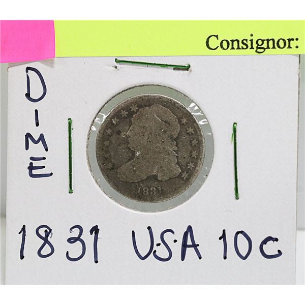 1831 USA DIME