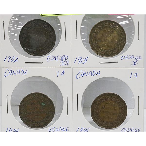 1902 KING EDWARD; 1913 KING GEORGE; 1914 KING