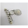 Image 1 : SILVER COLORED BROOCH WITH PEARL - COSTUME