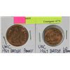 Image 1 : 1967 UNCIRCULATED PENNY AND HALF PENNY