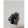 Image 1 : BEETLE AMETHYST COLOR RHINESTONE BROOCH