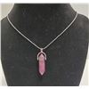 Image 1 : AMEYTHST STONE IN STAINLESS SHEATH NECKLACE