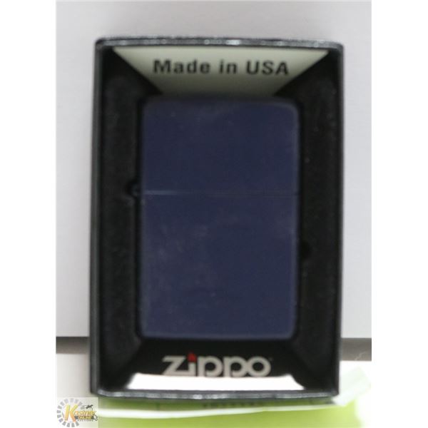 NEW ZIPPO FLAT BLUE