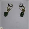 Image 1 : GOLD & JADE SHEPARD HOOK EARRINGS