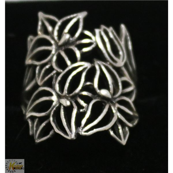 VINATGE .925 SOLID SILVER RING SZ 6 STAMPED
