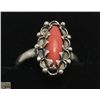 Image 1 : VINTAGE .925 STERLING RING SET WITH CORAL SIZE 6