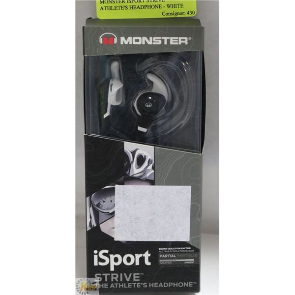 MONSTER ISPORT STRIVE ATHLETE'S HEADPHONE - WHITE