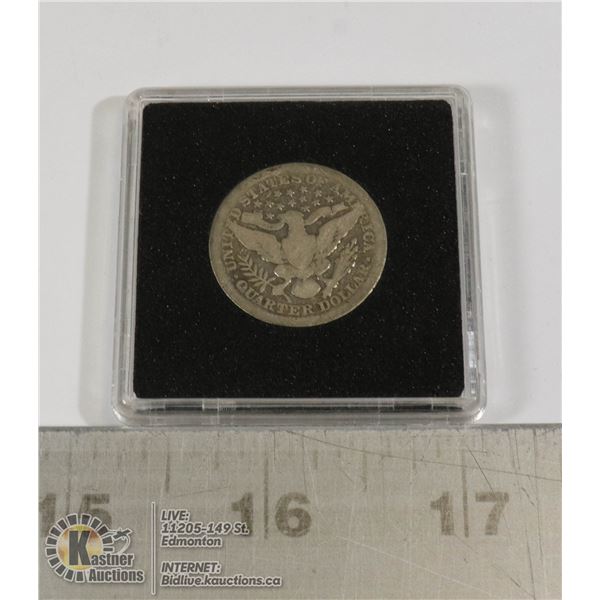 1903 USA BARBER HEAD SILVER 25 CENT COIN