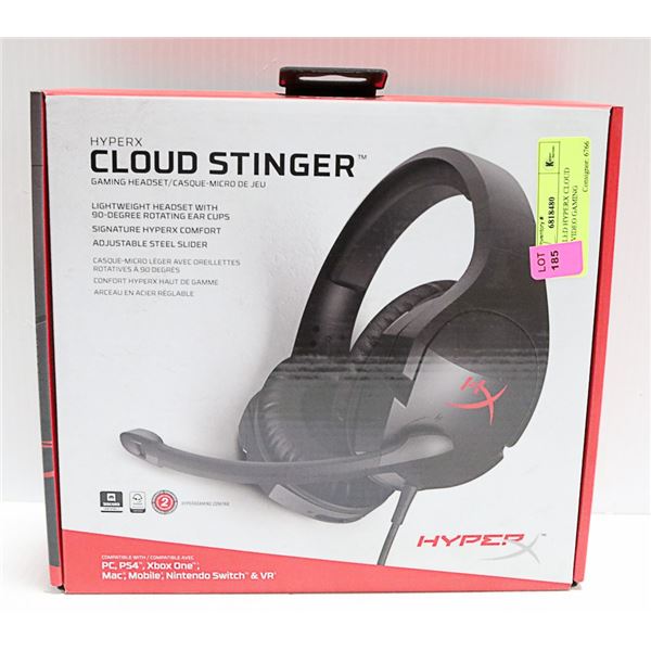 NEW SEALED HYPERX CLOUD STINGER VIDEO GAMING
