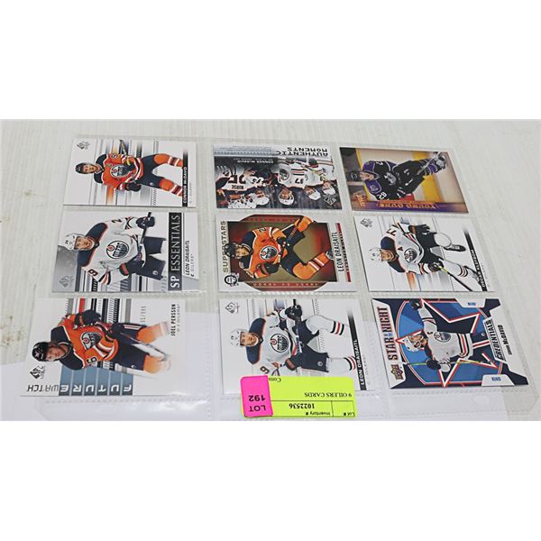 9 OILERS CARDS