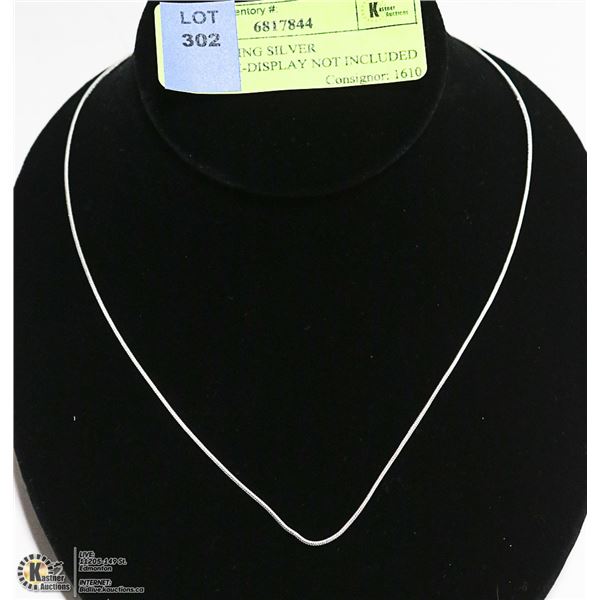 .925 STERLING SILVER NECKLACE-DISPLAY NOT INCLUDED