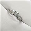 Image 2 : 10) 10 KARAT WHITE GOLD DIAMOND RING