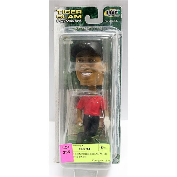 TIGER WOODS BOBBLEHEAD WITH COLLECTOR CARD