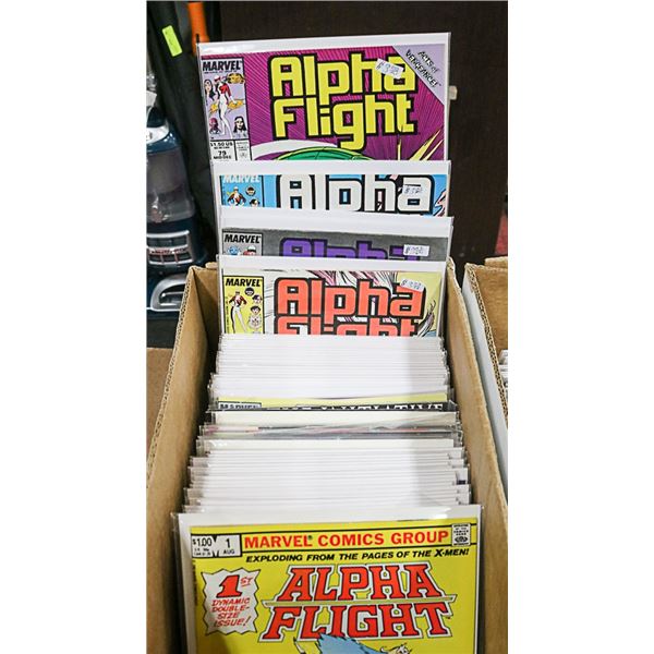 BOX OF MARVEL ALPHA FLIGHT COMICS INCLUDING #1