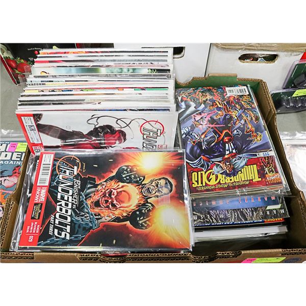 LARGE FLAT WITH MARVEL THUNDERBOLT COMICS