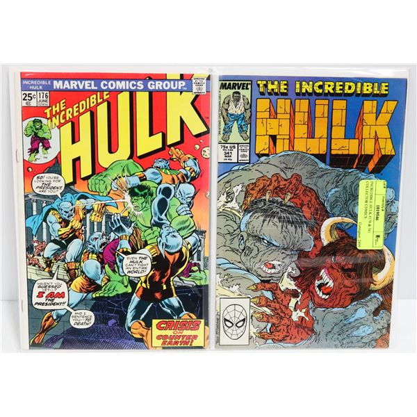 INCREDIBLE HULK #176 & 341 COLLECTOR COMICS