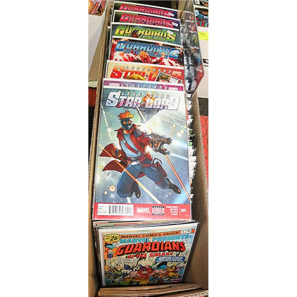 LONG BOX WITH ASSORTED MOSTLY MARVEL COMICS