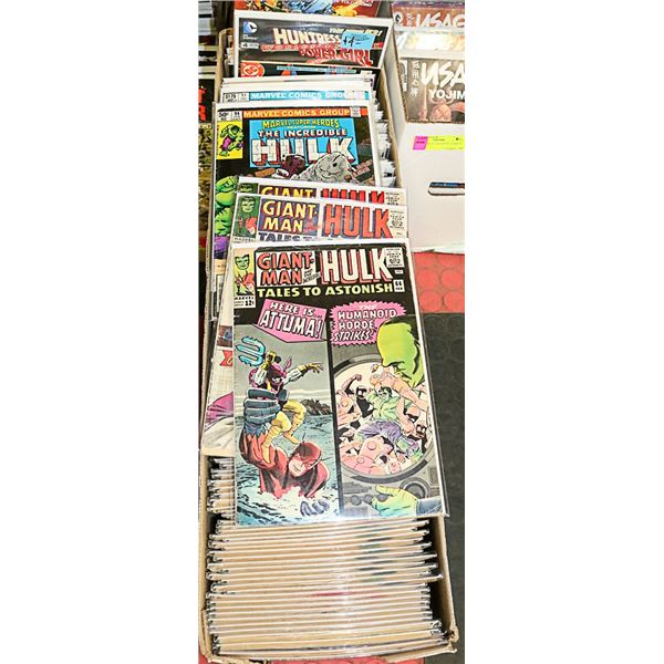 LONG BOX WITH ASSORTED COMICS