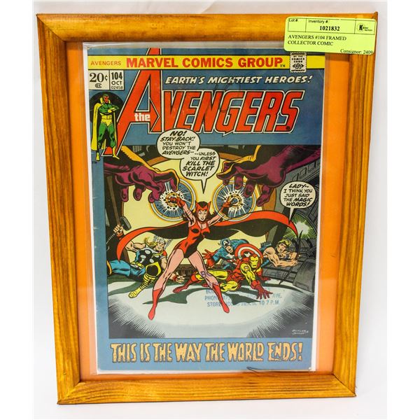 AVENGERS #104 FRAMED COLLECTOR COMIC