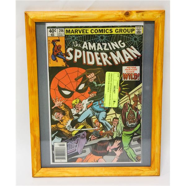 AMAZING SPIDERMAN #206 FRAMED COLLECTOR COMICS