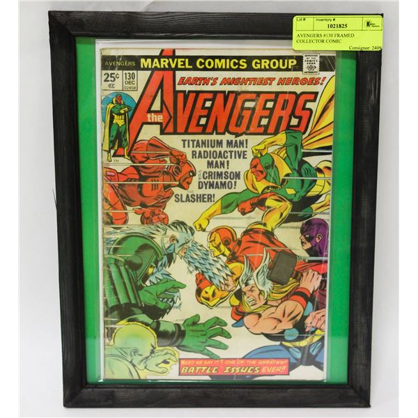 AVENGERS #130 FRAMED COLLECTOR COMIC