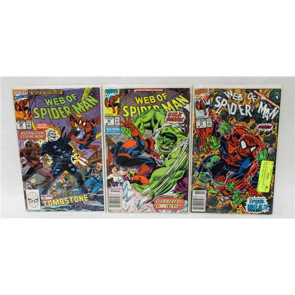 WEB OF SPIDERMAN #68, 69 & 70 COLLECTOR COMICS