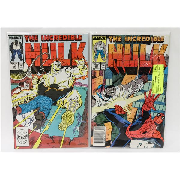 INCREDIBLE HULK #348 & 349 HIGH GRADE