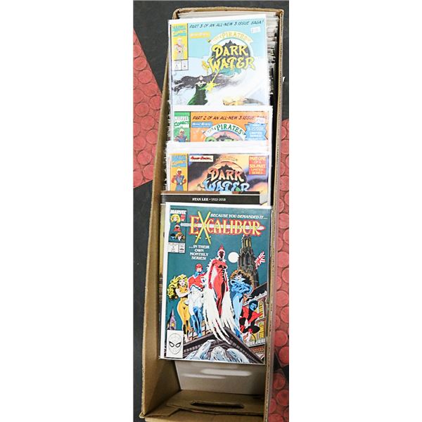 LONG BOX WITH ASSORTED COMICS