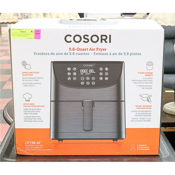 COSORI 5.8 QUART AIR FRYER 11 EASY COOKING PRESETS