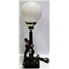 Image 1 : CHARLIE CHAPLIN 1950'S CHALKWARE GLOBE LAMP