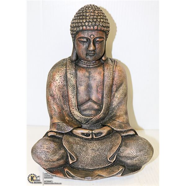 HEAVY CERAMIC SEATED BUDDHA STATUE