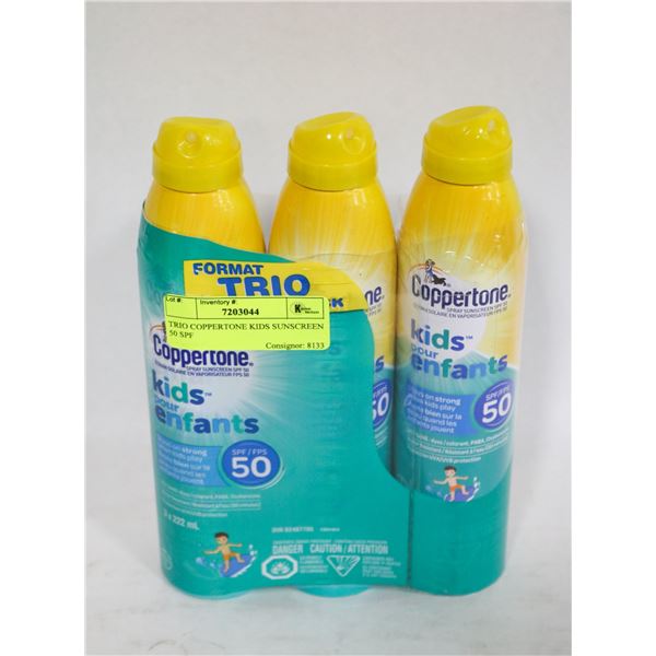TRIO COPPERTONE KIDS SUNSCREEN 50 SPF