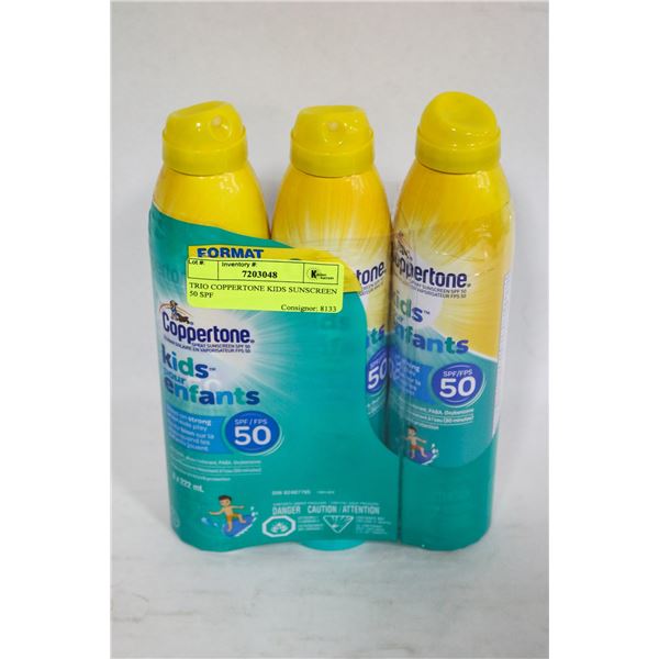 TRIO COPPERTONE KIDS SUNSCREEN 50 SPF