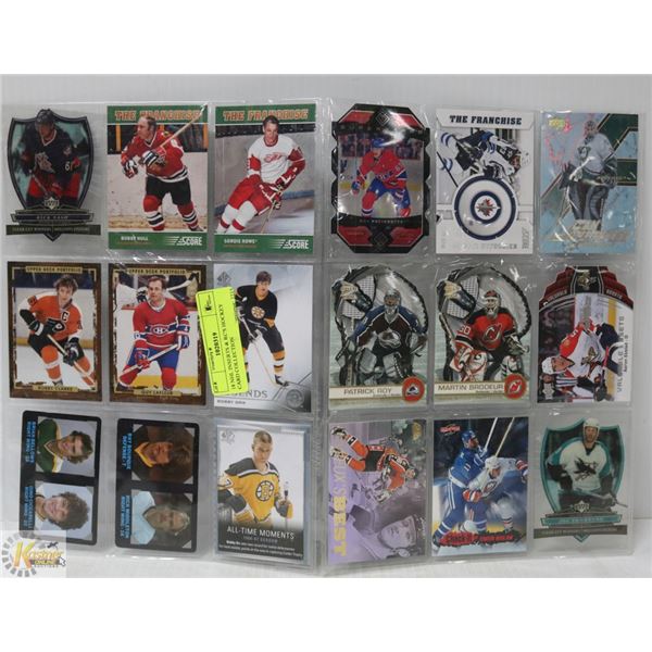 18 NHL INSERTS & RC'S HOCKEY CARD COLLECTION