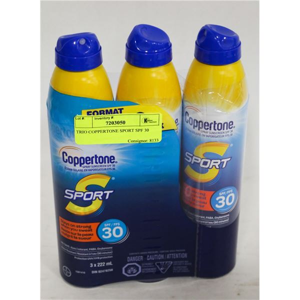 TRIO COPPERTONE SPORT SPF 30