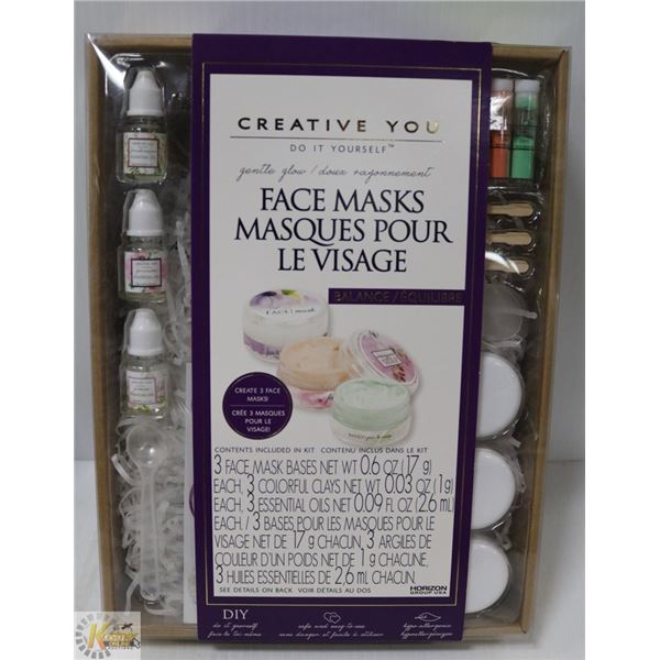 CREATIVE YOU CREATE YOUR OWN  FACE MASKS SET