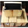 Image 1 : 3 PIECE UNIQUE STACKING STORAGE BOXES