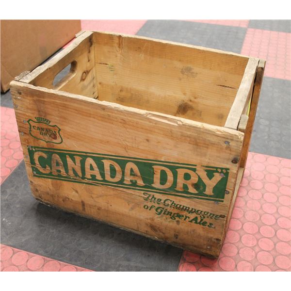 1972 CANADA DRY WOOD CRATE GREAT COLOURS