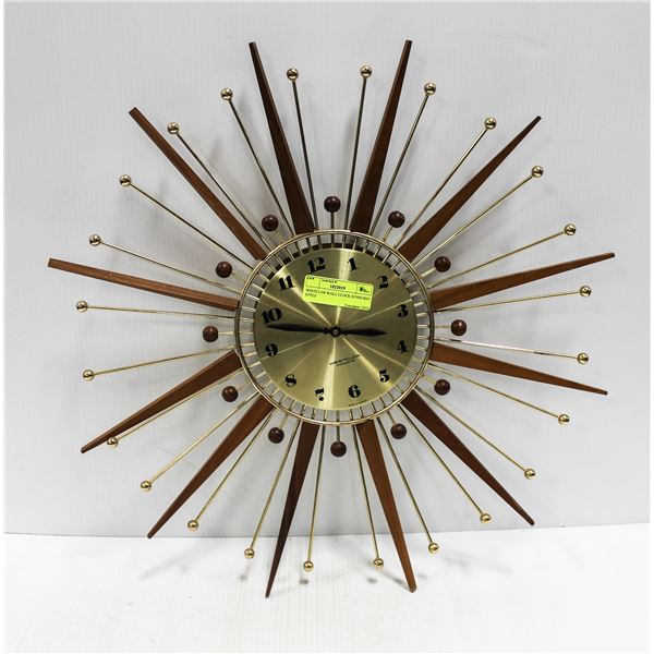 WESTCLOX WALL CLOCK SUNBURST STYLE