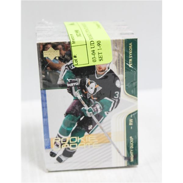 03-04 UD ROOKIE UPDATE HOCKEY SET 1-90
