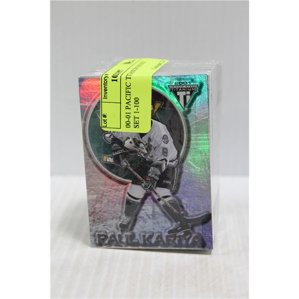 00-01 PACIFIC TITANIUM HOCKEY SET 1-100