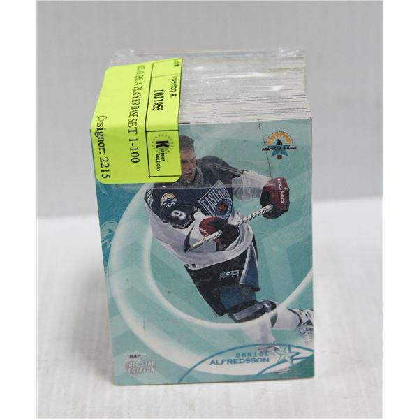 02-03 BE A PLAYER BASE SET 1-100